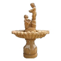 Fontaine d'eau Ganesh en marbre naturel sculpté à la main pour jardin extérieur, surface polie, écologique et facile à installer