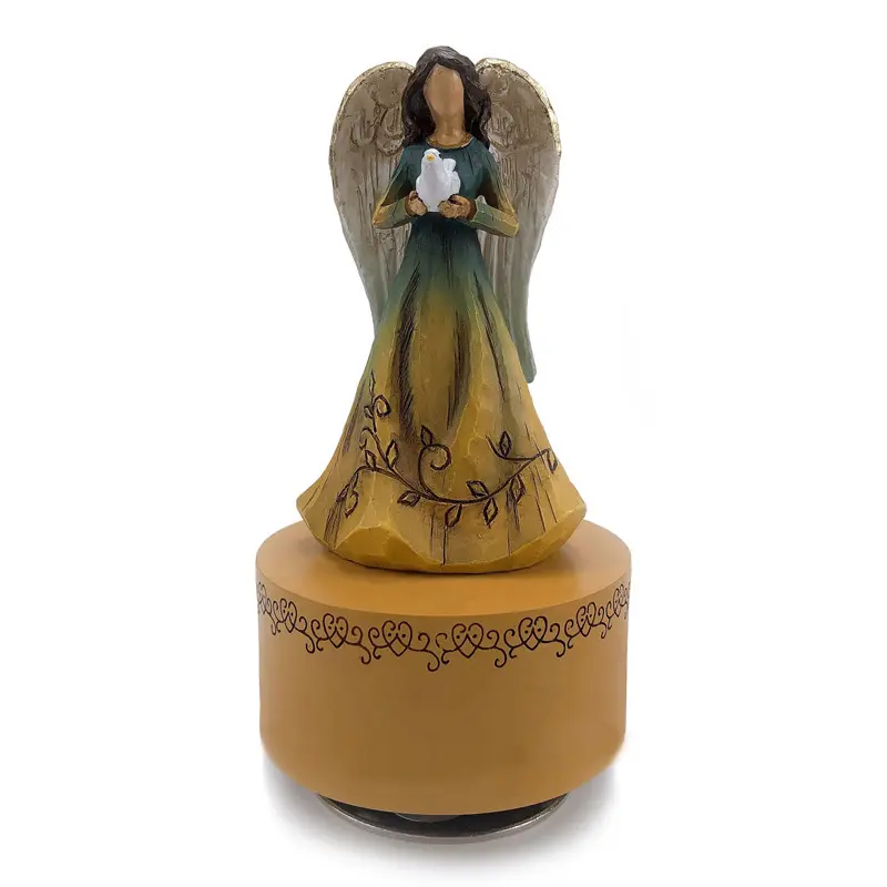 3D-форма из смолы с абстрактным ангелом и голубем; Фигурка из смолы ангела любого размера