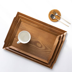 Plateau en bois de frêne de qualité supérieure KRWT-2000 350*240-Plateau de nourriture en bois antidérapant pour le restaurant de café de ménage et le service d'hôtel - Product Image 1