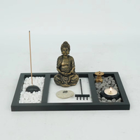 Kit de sable pour jardin zen, micro-paysage de méditation, statue de Bouddha, sculpture, ornements créatifs pour la décoration de table à la maison