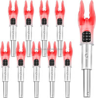 HT 4PCS Flèches lumineuses à LED pour tir à l'arc, flèches de chasse avec interrupteur marche/arrêt