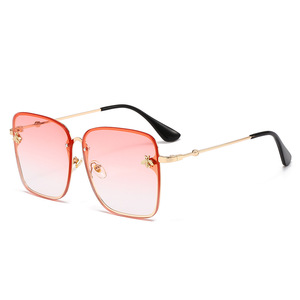 Lunettes de soleil classiques Bee pour femmes, monture en métal, protection UV400, monture complète, lentilles PC, type 3, pare-soleil YC388 C1 - Product Image 3