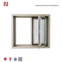 Ventanas abatibles de aleación de aluminio templado con valor de diseño de 6 niveles de marca superior Apertura interior personalizada Característica de puente roto hermético