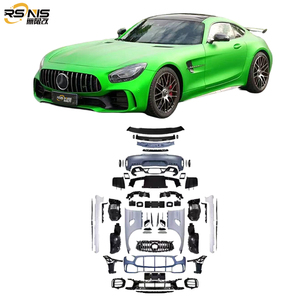 Para <span class=keywords><strong>Mercedes</strong></span> Benz <span class=keywords><strong>AMG</strong></span> <span class=keywords><strong>GT</strong></span> GTC Upgrade GTR Style Body Kit Inyección de polipropileno moldeado PP Labio delantero Wing para 2 puertas Coupe - Product Image 1