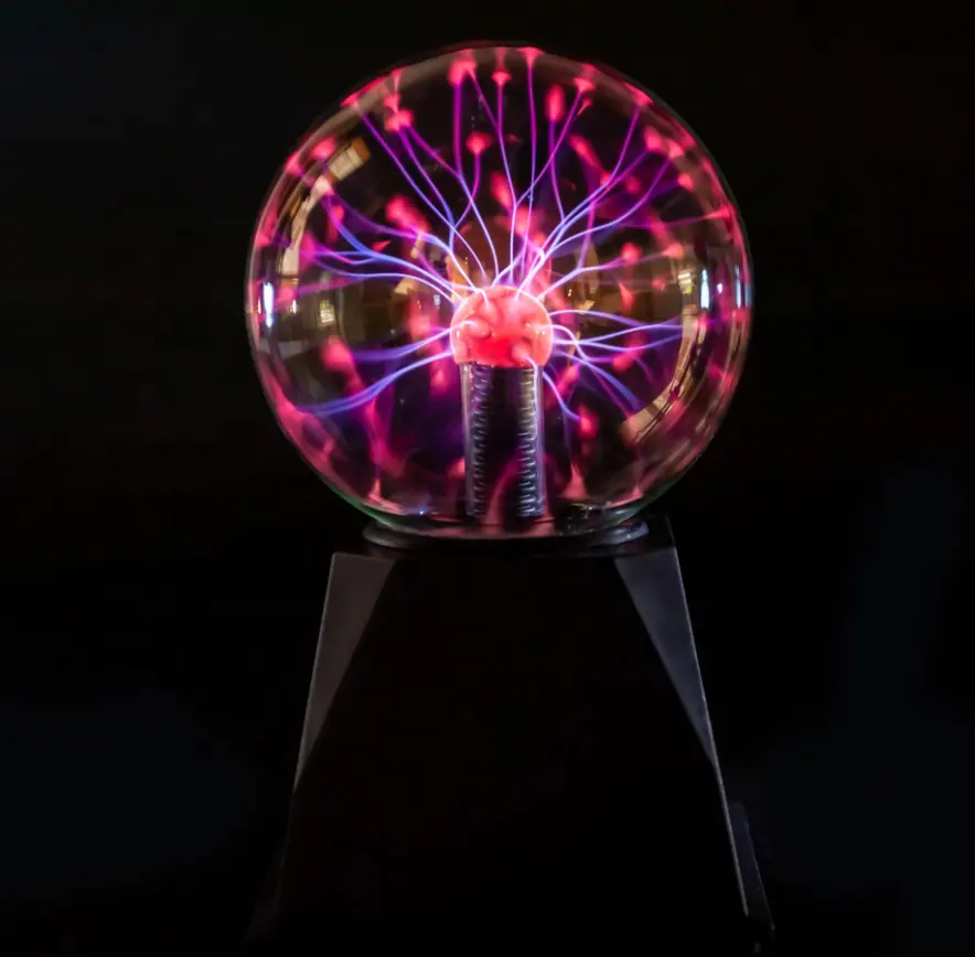 Plasma Bal Licht Lamp, 6 Inch-Statische Globe Elektrische Bliksem, Touch & Geluid Gevoelig, Geweldig Cadeau