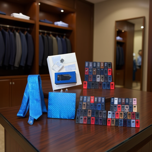 Cravates en boîte avec cordon 74cmx7cm en polyester pour hommes, pour tenue formelle - Product Image 3