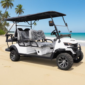 Carrito de Golf Eléctrico de 6 Plazas Personalizado por el Fabricante, Buggy de Golf con Altavoces, Autobús Turístico de 4 Ruedas en Venta - Product Image 2
