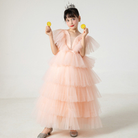 Robe de soirée blanche pour filles, en Tulle, à dos nu, à volants, vêtements Boutique, tenue de bal, fête de mariage pour enfants,