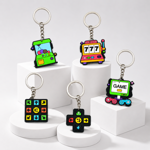Porte-clés en silicone souple écologique, porte-clés en caoutchouc 3D, porte-clés en caoutchouc souple PVC avec logo personnalisé - Product Image 1