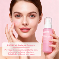 Kit de Soins Éclat et Hydratation au Collagène Rose PDRN Marque Blanche : Capsules, Crème, Sérum, Ampoule, Niacinamide, ADN de Sodium pour l'Élasticité