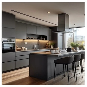 Tùy chỉnh hiện đại sang trọng tủ bếp cho biệt thự phong cách lớn với nhựa Countertop và vòi nước hoàn chỉnh thiết kế nhà bếp - Product Image 4