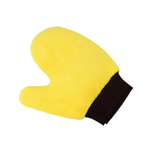 Gants de lavage de voiture doux, double face, en polaire corail, pour le nettoyage et la protection automobile - Product Image 2