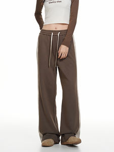 Pantaloni sportivi larghi da <span class=keywords><strong>donna</strong></span> pantaloni larghi <span class=keywords><strong>grigi</strong></span> a vita alta pantaloni sportivi da <span class=keywords><strong>donna</strong></span> pantaloni larghi da <span class=keywords><strong>donna</strong></span> con Logo personalizzato - Product Image 5