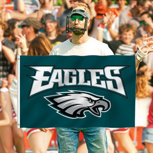 Alta calidad 3x5ft para equipo de fútbol Diseño personalizado Banners colgantes de secado rápido Philadelphia Eagles Flags 100% Poliéster Digital - Product Image 3