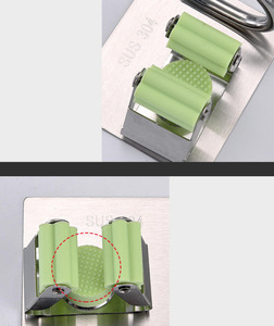 Support multifonctionnel en acier inoxydable pour <span class=keywords><strong>balai</strong></span> et serpillière, idéal pour salle de bain et cuisine, avec clip de rangement - Product Image 4