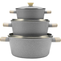 Ensemble de casseroles forgées de haute qualité, modernes, en alliage d'aluminium, revêtement céramique, 9 pièces, compatibles induction, antiadhésives, passe au lave-vaisselle