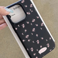 Coque de Téléphone Fleurie Antichoc en Cuir Souple pour iPhone 15 16 17 Pro Max 11 12 13 14 Pro Max et iPhone 16 14 15 Plus