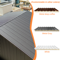 Panneaux de toiture sandwich modernes en aluminium et acier isolés, étanches, résistants au feu, écologiques, pour murs extérieurs de hôtels et maisons préfabriquées