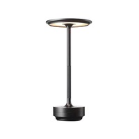 Lampe de table sans fil rechargeable par USB en aluminium, commande tactile, LED blanc chaud pour salle de bain, hôtel, chevet et décoration de bar/café