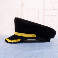 Casquette de performance 100 % coton à motif floral blanc, style streetwear, uniforme de capitaine, chapeau marin à calotte plate, vente en gros pour adultes hommes et femmes