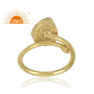 Girls Fashion Brass <b>Ring</b> 18k Gold Plated Brass Jewelry Wholesale Rough Bold Red <b>Garnet</b> Gemstone <b>Ring</b> - Product Image 3