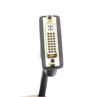 Personalizado de alta calidad negro 0,4 M Nylon trenzado DP 20P macho a DVI 24 + 5P hembra Cables de audio con alta velocidad de transferencia