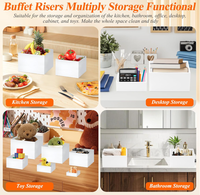 Ensemble de 6 supports en acrylique pour la décoration de mariage, table de dessert, buffet, présentoir alimentaire, supports en acrylique pour la présentation des aliments