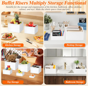 6PCS Pack Wedding Decoration Party Acrylic Dessert <strong>Table</strong> Cube Catering Buffet Acrylic <strong>Risers</strong> for Food Display Acrylic <strong>Risers</strong> Set - Product Image 4