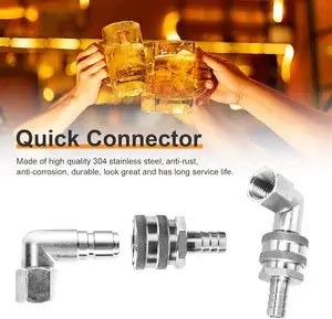 Set di connessione rapida in acciaio inossidabile 1/2 "NPT Kit connettore per la produzione di birra per pompe di mosto/Wort Chiller connettori/valvola a sfera