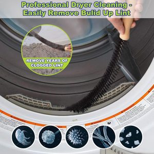 Sealegend 2 pezzi Kit di pulizia per sfiato e asciugatrice spazzola per sottovuoto attacco spazzola per rimozione pelucchi lavatrice e asciugatrice - Product Image 4