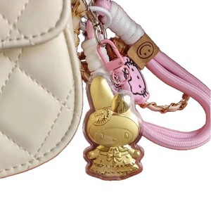 Llavero Dorado de My Melody de Shuibei, Forma 3D, Colgante Portátil para Bolsa, Regalo para Novia - Product Image 4