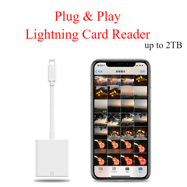 Compatible with and Memory Card Reading Camera Reader Adapter OTG Data Cable
