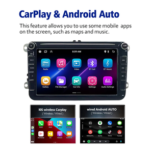 8 inch <span class=keywords><strong>Android</strong></span> 13 Carplay đài phát thanh GPS Bảng điều khiển USB xe máy nghe nhạc Wifi MP3 cho Polo 6R Golf 5/6/GTI GTR Bọ Cánh Cứng mới 128G chia màn hình - Product Image 4