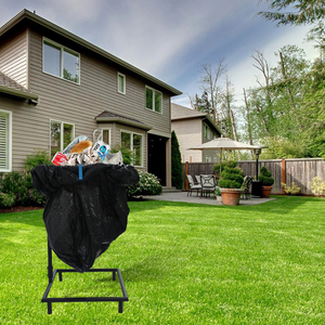 Porta sacchetti per la spazzatura in <span class=keywords><strong>metallo</strong></span> JH-Mech resistente alla ruggine porta porta sacchetti per la spazzatura in acciaio inossidabile da giardinaggio - Product Image 6