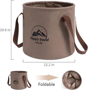 Collapsible Bucket 5-Gallon Heavy-Duty PVC Folding <strong>Water</strong> <strong>Container</strong> Handle-Portable 0.66 Lbs Camping Fishing Gardening Picnic - Product Image 6