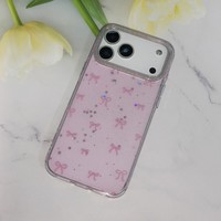 Étui de protection antichoc pour iPhone 17 Pro Max avec nœuds papillon – Coque de protection pour téléphones 11, 12, 13, 14, 15, 16, 17 Pro