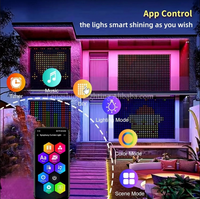Guirlande lumineuse à 400 LED, contrôle par application, programmable, bande lumineuse intelligente RGB pour la maison, lumières de Noël intelligentes pour rideaux, décoration