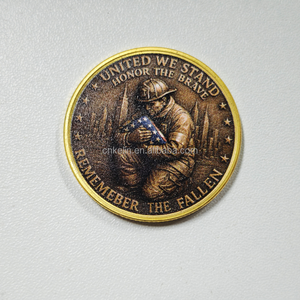 Custom Amerika Brandweerman Eerbetoon Munt Herdenkingsmunt Nooit Vergeten Verzamelmunt - Product Image 4