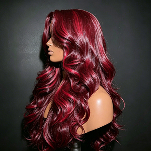 Perruques Lace Front HD sans colle 13*6 en <span class=keywords><strong>cheveux</strong></span> humains bruts vietnamiens 100% naturels, vierges, alignés, transparents, couleur 99j, ondulation Body Wave - Product Image 2