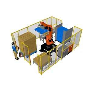 6 axis KUKA Robotic shrink package palletizer