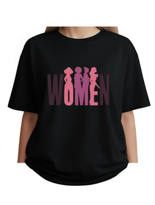 T-Shirt Casual da Donna, Maniche Corte, Collo Tondo, 100% Cotone Jersey, Design con Stampa di Lettere, per Primavera ed Estate - Product Image 1