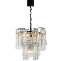 Mid-Century Postmoderner Textur-Murano-Glas-Kronleuchter Italienische Luxus-Pendelleuchte für Wohnzimmer Esszimmer Villa Beleuchtungskörper