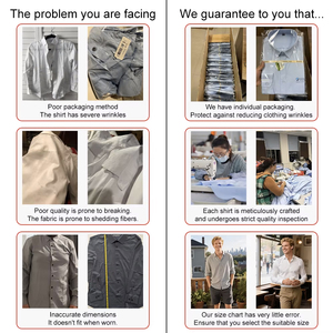 Chemises d'affaires en coton personnalisées pour hommes, <span class=keywords><strong>chemise</strong></span> habillée <span class=keywords><strong>blanche</strong></span> respirante pour hommes avec poignets - Product Image 4