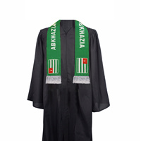 Nouveau produit écharpes caractéristiques d'Abkhazie pour les écharpes personnalisées de drapeau de club de fan et de suiveur