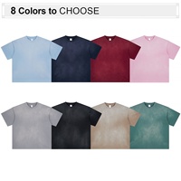 T-shirts vintage en coton pour hommes grande taille, style streetwear, haute qualité, 250 grammes, coupe oversize, manches courtes, effet délavé