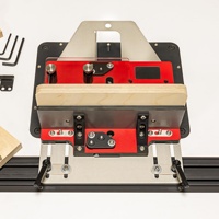 Gabarit de positionnement pour tenons en alliage d'aluminium personnalisable pour table de défonceuse, pour assemblages boîte et à languettes, pour le travail du bois