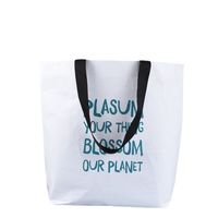 Fournisseur certifié GRS en Chine, sac fourre-tout écologique personnalisé avec logo imprimé, sac en PET recyclé