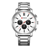 Jam Tangan Quartz Trendy Curren 8315, Jam Tangan Pria Mewah Tiga Jarum Kecil, Jam Tangan Bisnis Modis dari Baja Tahan Karat untuk Pria