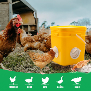 Bộ Dụng Cụ Cấp Nước Và Cấp Nước Cho Gà Con Bộ Cấp Nước 15lb Và Máy Tưới Nước Cho Gà Với 8 Cốc Tự Động Đổ Đầy Và Núm Vú Ngang <span class=keywords><strong>4</strong></span> Cổng Cho Gia Cầm - Product Image 3