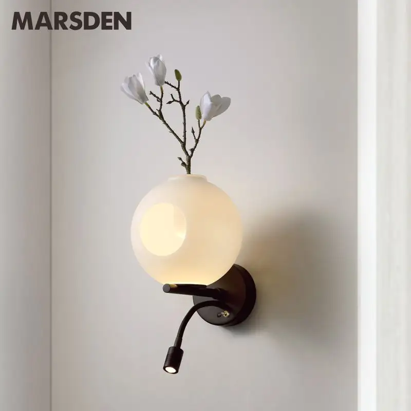 MARSDEN medieval silent wind vase table lamp decoration designer creative study bedroom japan retro flower arrangement